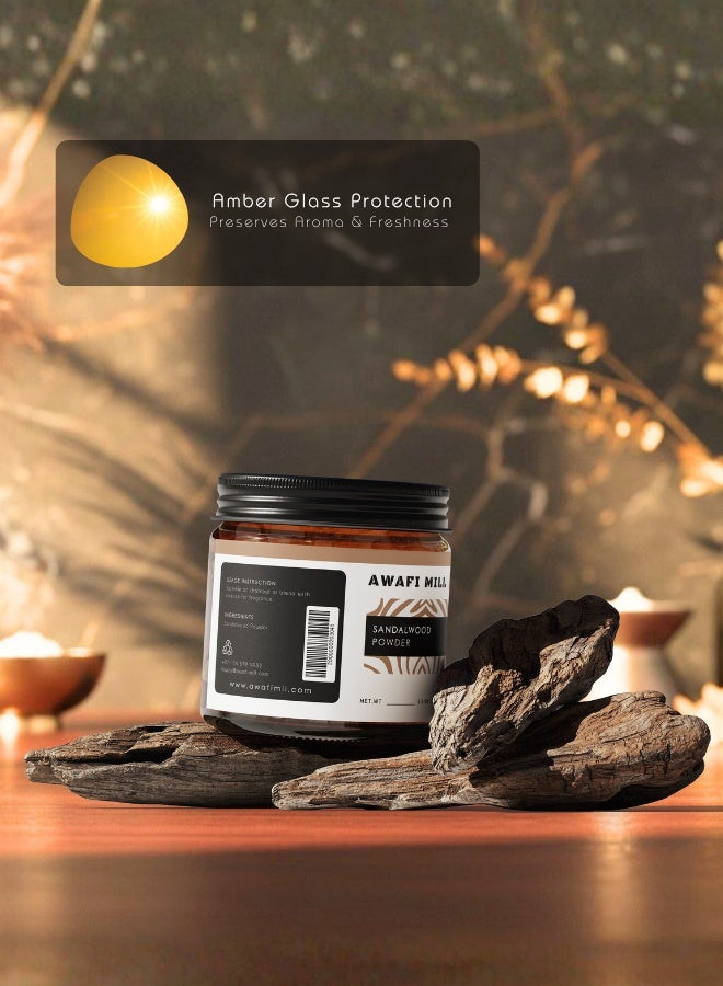 AWAFI MILL Sandalwood Powder (Santalum spp.) 100g (3.5 Oz) - Pack of 5 | Ground Incense Wood for Charcoal & Bakhoor Burners, Cone/Stick Making - Image 3